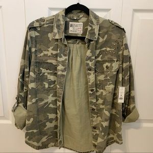 Garage Camo Military Shirt Jacket